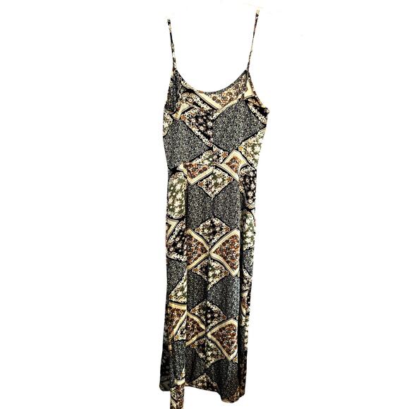 Cider XS Brown Women's Sleeveless Maxi BOHO Sun Dress Miss Size 0 2 Extra Small - Picture 5 of 6
